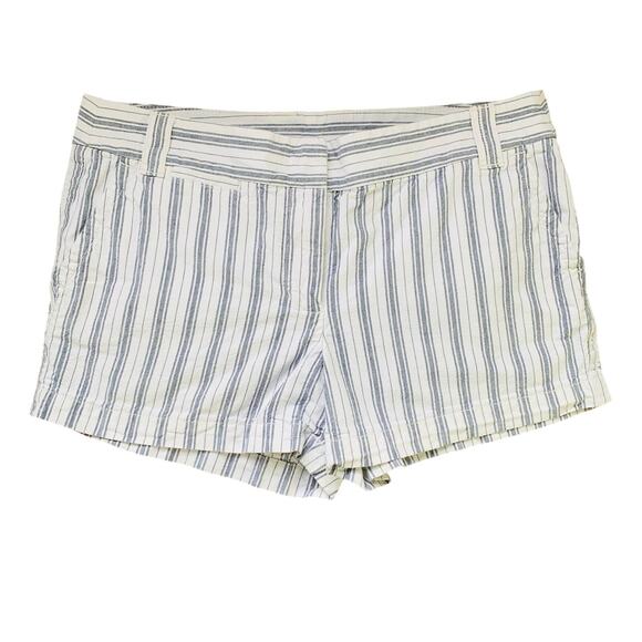 J. Crew Blue Stripe City Fit Shorts Size 10 - Picture 1 of 5